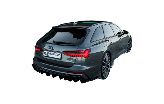 Diffuseur de pare-chocs arrière unidirectionnel pour Audi A6 S-Line/S6 C8 (berline/avant) 2018- - Brillant