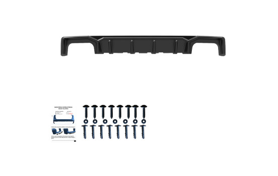 Diffuseur de pare-chocs arrière unidirectionnel pour Audi A6 S-Line/S6 C8 (berline/avant) 2018- - Brillant, Image 6