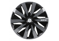 4-Piece Sparco Wheel cover set Lazio 15-inch black / gray