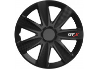 Jeu d'enjoliveurs de roue 4 pièces GTX Carbon Black 17 pouces
