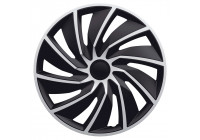 Jeu d'enjoliveurs Turbo Van 17 pouces argent/noir (Convex Rims)