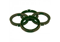 Anneaux de centrage TPI 73.0->65.1mm vert olive 4 pièces