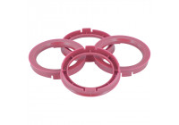 Anillos centradores TPI 73,0->64,1 mm color rosa 4 uds.