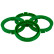 Anillos de centrado TPI 69,1->57,1 mm Verde 4 piezas, Miniatura 2