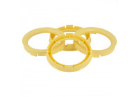 Anillos de centrado TPI 72,5->58,1 mm Amarillo 4 uds.