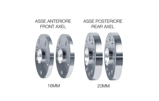 Juego de espaciadores de rueda de aluminio Simoni Racing para Audi A1 (incl. tornillos de rueda), Imagen 3