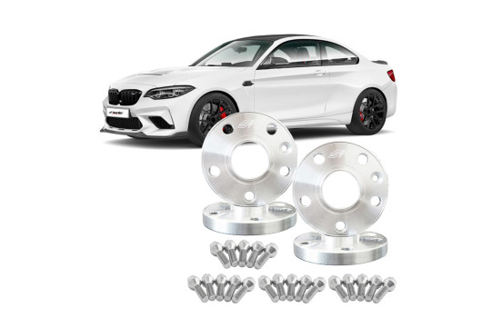 Juego de espaciadores de rueda de aluminio Simoni Racing para BMW M2 F87 (2015-2022, incluye tornillos de rueda)
