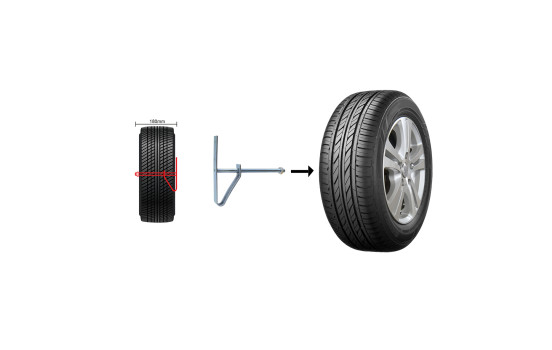 Juego de 2 soportes para neumáticos para montaje en pared, Imagen 4