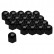 Juego de tapas universales para tuercas de rueda - Acero negro - 17 mm - juego de 20 piezas