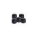 Tapas para tuercas de rueda Simoni Racing - 17 mm - Negras - Juego de 20 piezas