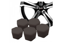 Tapas para tuercas de rueda Simoni Racing Soft Sil - 17 mm - Negras - Juego de 20 piezas