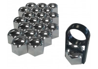 Tapas universales para tuercas de rueda de plástico cromado de 17 mm