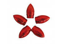 Tapones de válvula 5 uds. bola roja