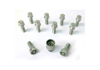 Juego de tornillos de rueda cónicos H&R M14x1,25 - Longitud 43 mm - 10 piezas - incluye antirrobos de rueda