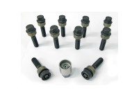 Juego de tornillos de rueda H&R, cónicos con anillo móvil R17 M14x1,50 - Longitud 68 mm - Negro - 10 piezas (p. ej