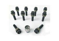 Juego de tornillos de rueda H&R, convexos con anillo móvil R14 M14x1,50 - Longitud 66 mm - Negro - 10 piezas (p. ej