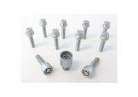 Juego de tornillos de rueda H&R convexos R12 M12x1,50 - Longitud 35 mm - 10 piezas (p. ej. Mercedes) - incluye antir
