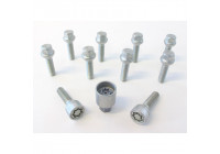 Juego de tornillos de rueda H&R convexos R12 M12x1,50 - Longitud 40 mm - 10 piezas (p. ej. Mercedes) - incluye antir