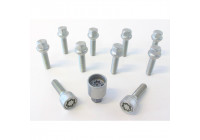 Juego de tornillos de rueda H&R convexos R12 M12x1,50 - Longitud 55 mm - 10 piezas (p. ej. Mercedes) - incluye antir