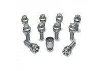 Juego de tornillos de rueda H&R convexos R14 M14x1,50 - Longitud 48 mm - 10 piezas (p. ej. Audi Q3, Q5) - incluye an