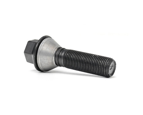 Perno de rueda H&R, cónico, con anillo móvil, M14x1,25 - Longitud 48 mm - Negro (p. ej. BMW)