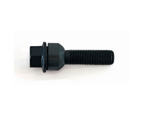 Perno de rueda H&R, cónico con anillo móvil, R14 M14x1,50 - Longitud 44 mm - Negro (p. ej. Porsche)
