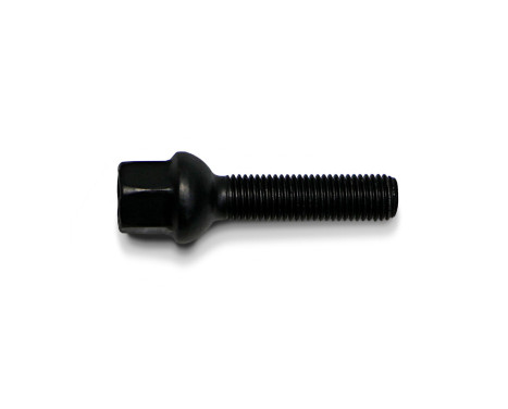Perno de rueda H&R convexo R12 M12x1,50 - Longitud 55 mm - Negro (p. ej. Mercedes)
