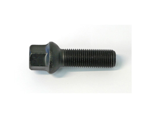 Perno de rueda H&R, redondo cónico R13 M14x1,50 - Longitud 36 mm - Negro (p. ej., Audi S5)