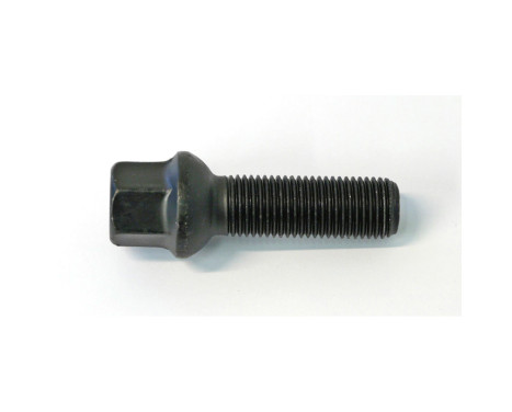 Perno de rueda H&R, redondo cónico R13 M14x1,50 - Longitud 37 mm - Negro (p. ej., VAG)