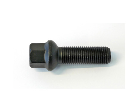 Perno de rueda H&R, redondo cónico R14 M14x1,50 - Longitud 35 mm - Negro (p. ej., Mercedes, VW T4)