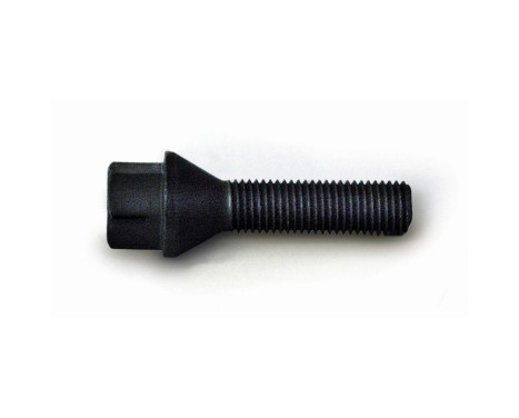 Tornillo de rueda cónico H&R M12x1,50 - Longitud 35 mm - Negro