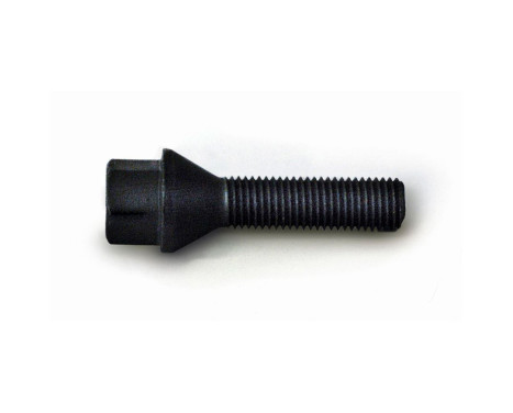 Tornillo de rueda cónico H&R M12x1,50 - Longitud 43 mm - Negro