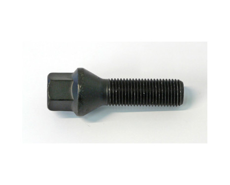 Tornillo de rueda cónico H&R M14x1,50 - Longitud 38 mm - Negro