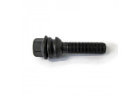 Tornillo de rueda H&R cónico con anillo móvil R14 M14x1,50 - Longitud 43 mm - Negro (p. ej. Porsche, VW T5, V