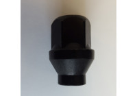 Tuerca de rueda H&R con eje 5mm, Ã¸14,7mm cónica - M12x1,50 - Longitud 34mm - Negra cerrada