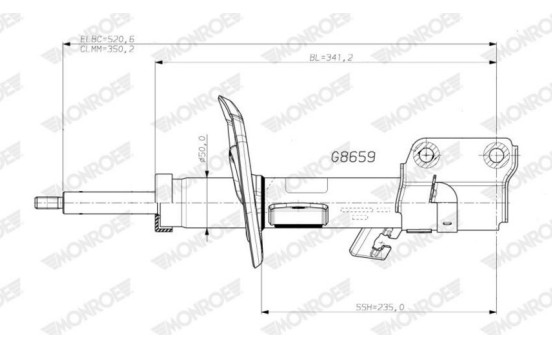 Amortiguador G8659 Monroe, Imagen 2