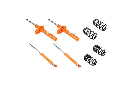 Kit KONI Str.T adecuado para Seat Leon 5F y Golf VII con puntal de 50 mm y eje multibrazo, eje trasero/delantero