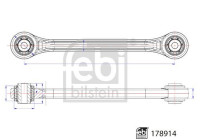 Brazo de control, suspensión 178914 FEBI