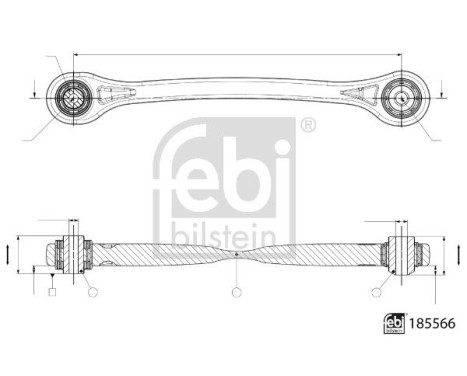 Brazo de control, suspensión 185566 FEBI