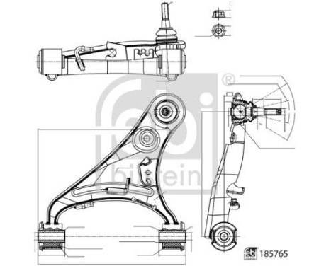 Brazo de control, suspensión 185765 FEBI