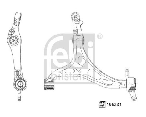Brazo de control, suspensión 196231 FEBI