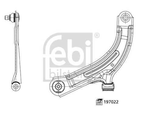 Brazo de control, suspensión 197022 FEBI