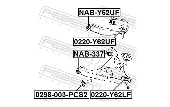 Perno de montaje, brazo de control, Imagen 2