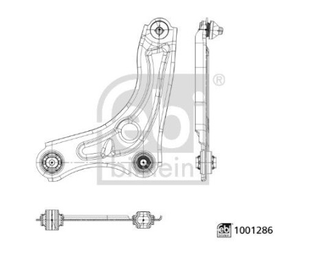 Brazo de control, suspensión 1001286 FEBI