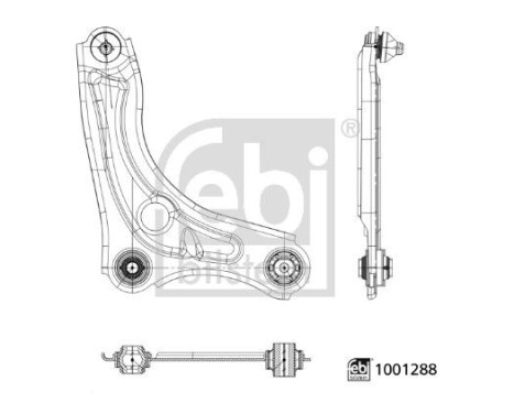 Brazo de control, suspensión 1001288 FEBI