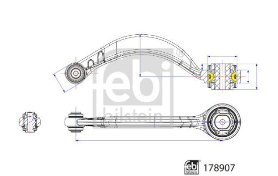 Brazo de control, suspensión 178907 FEBI, Imagen 3