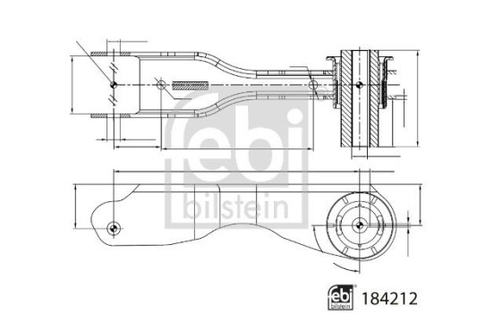 Brazo de control, suspensión 184212 FEBI, Imagen 3