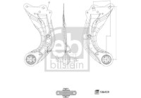Brazo de control, suspensión 186459 FEBI