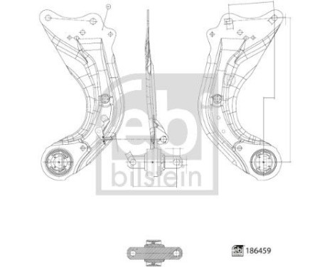 Brazo de control, suspensión 186459 FEBI