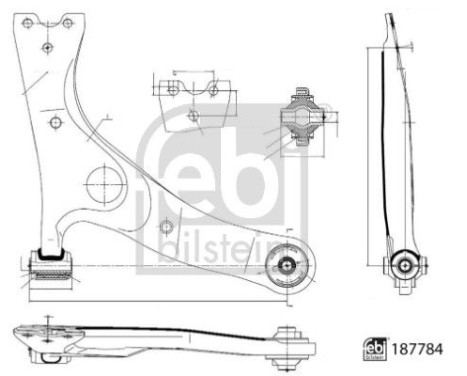 Brazo de control, suspensión 187784 FEBI